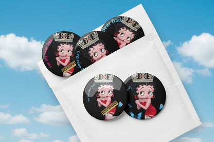FASHION PIN BUTTONS BETTY BOOP H+R